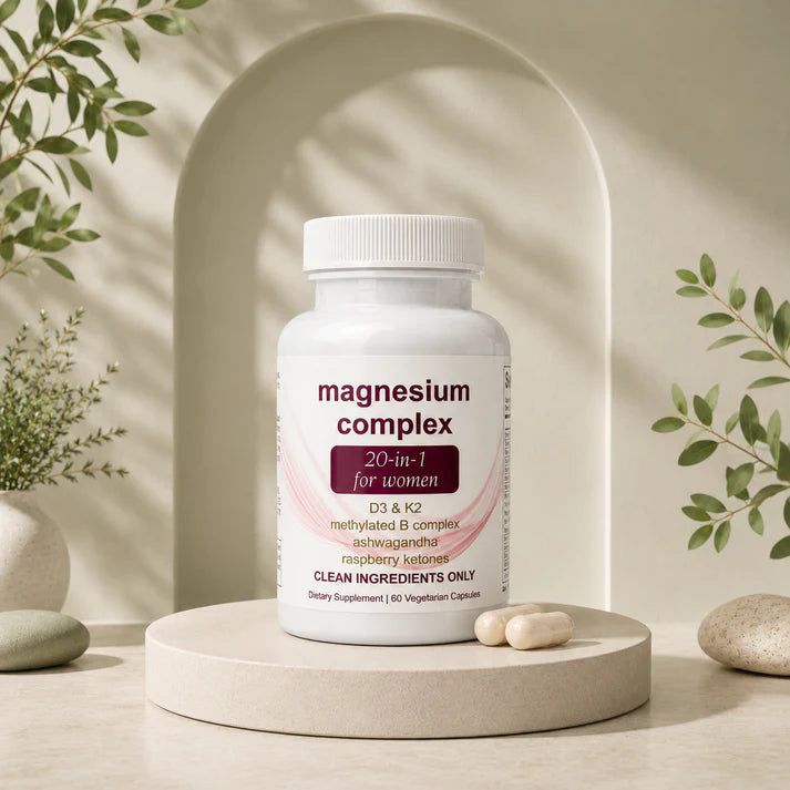 Magnesium Complex for Women – 20-in-1 with D3, K2, B Complex & Ashwagandha