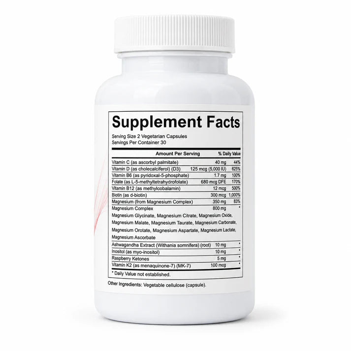 Magnesium Complex for Women – 20-in-1 with D3, K2, B Complex & Ashwagandha