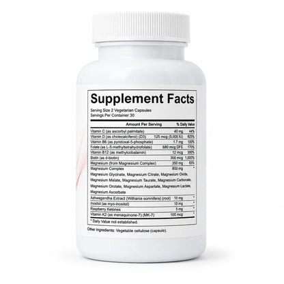 Magnesium Complex for Women – 20-in-1 with D3, K2, B Complex & Ashwagandha
